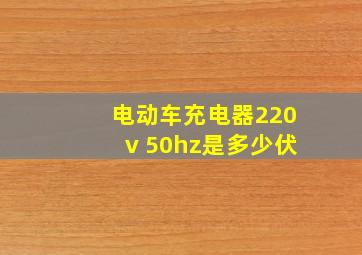 电动车充电器220v 50hz是多少伏